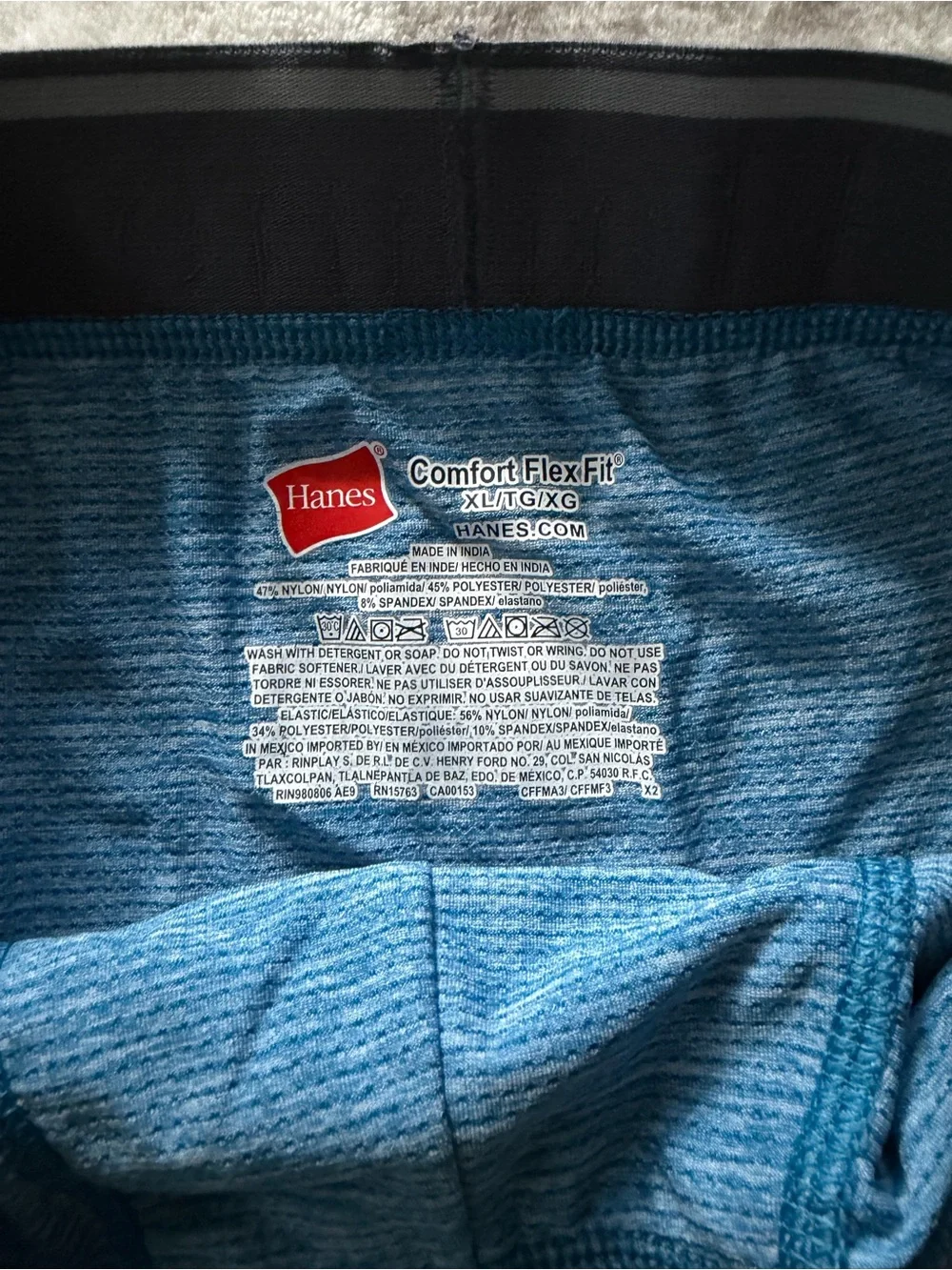 Hanes blue wear